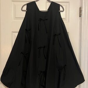 DAVI & DANI Black Mini Dress with Bow Details